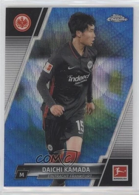 2021-22 Topps Chrome Bundesliga Blue Wave Refractor /150 Daichi Kamada #39 - Image 1 of 2
