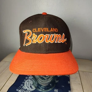 Vintage Cleveland Browns Sports Specialties Script eng anliegende Mütze Kappe 7 1/4 Wolle neu - Bild 1 von 14