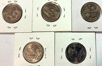 2019 W 5 Coin Set National Parks State Quarters - Image 1 of 2