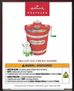 2025 Hallmark Nellco Eismaschine musikalisches Andenken Ornament mit Licht - Bild 1 von 2