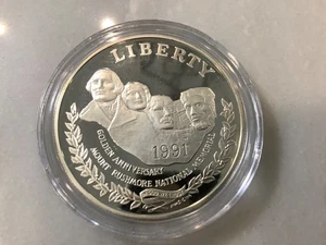 silver Dollar coin 1991 S Mount Rushmore Proof strike commemorative Choice Ultra - Picture 1 of 2