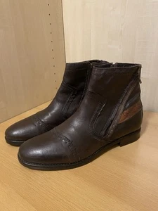 NEU Bugatti Boots Stiefeletten Gr. 44 Braun Leder Stiefel - Bild 1 von 10