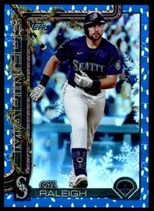 2025 Topps Holiday Blue Metallic Cal Raleigh Seattle Mariners #H54 - Bild 1 von 2