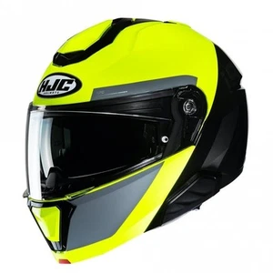 Casco de motocicleta HJC I91 abatible/modular BINA (ECE 2206) (amarillo MC3H) - Imagen 1 de 1