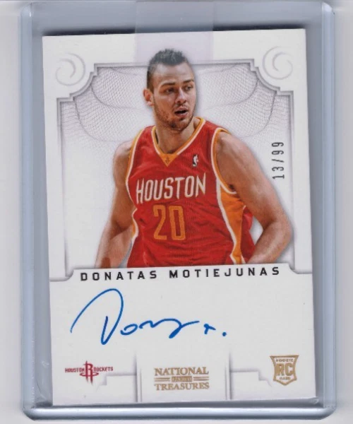 2012-13 Panini National Treasures Donatas motiejunas Rookie Auto #'ed 13/99 - Image 1 of 1