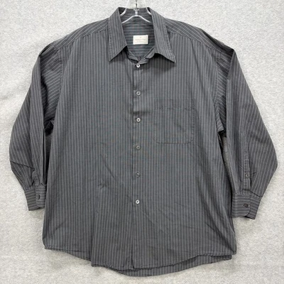 Camisa suave Ermenegildo Zegna para hombre pequeña gris a rayas manga larga vestido con botones Foto 1 de 4
