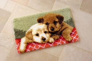 Vervaco Latch Hook Kit Rug Puppies - Picture 1 of 1