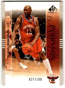 Glenn Robinson 2003-04 SP Game Used Gold /100 #2 Atlanta Hawks - Picture 1 of 2