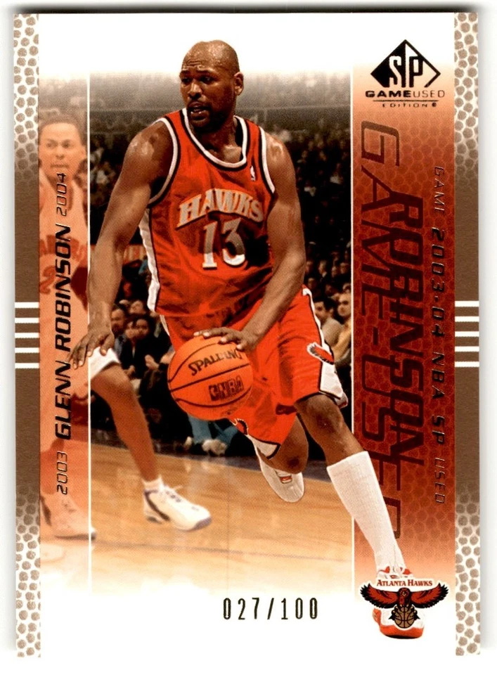 Glenn Robinson 2003-04 SP Game Used Gold /100 #2 Atlanta Hawks - Image 1 of 2