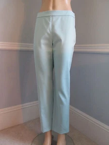 NEU MIT ETIKETT ST JOHN STRICKHOSE GRÖSSE 6 MINTGRÜN GERADES BEIN FLACHE VORDERSEITE  - Bild 1 von 10