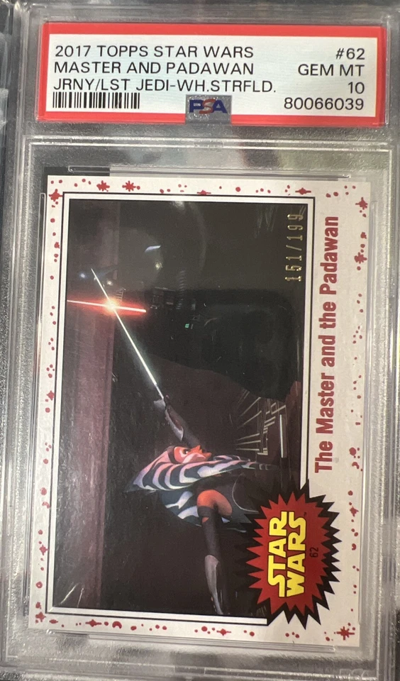 2017 Star Wars The Master & the Padawan White Starfield /199 Ahsoka Vader PSA 10 - Image 1 of 1