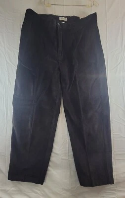 Pantalones de vestir de pana marrón ébano Covington para hombre talla 40x29" nuevos con etiqueta Foto 1 de 4