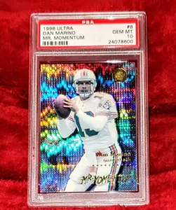 DAN MARINO 1996 ULTRA #8 MR MOMENTUM EINSATZ FOLIE HOF PSA 10 🙂 (POP 13) SCHÖNHEIT - Bild 1 von 2