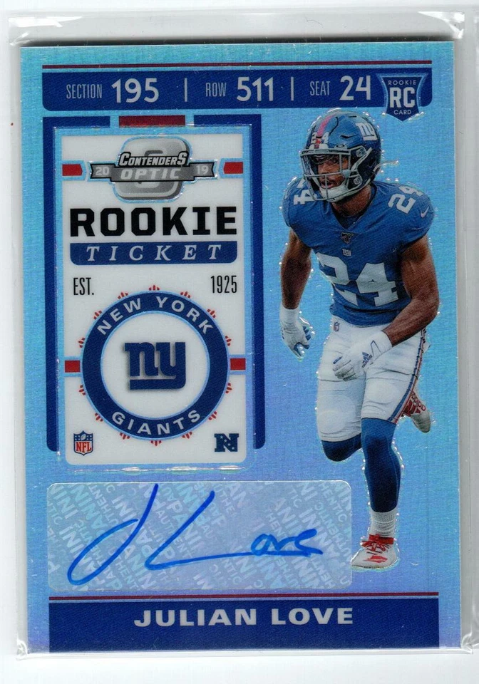 2019 Panini Contenders Optic #170 Julian Love AU RC (ref 180859) - Image 1 of 1