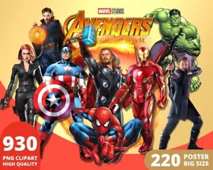 Marvel Avengers Clipart PNG, Marvel Super Heroes - Picture 1 of 9