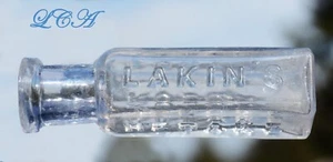 mini antique HEADACHE COLOGNE bottle LAKIN'S Hed Ake Kalone QUACK CURE = Rare ! - Picture 1 of 9