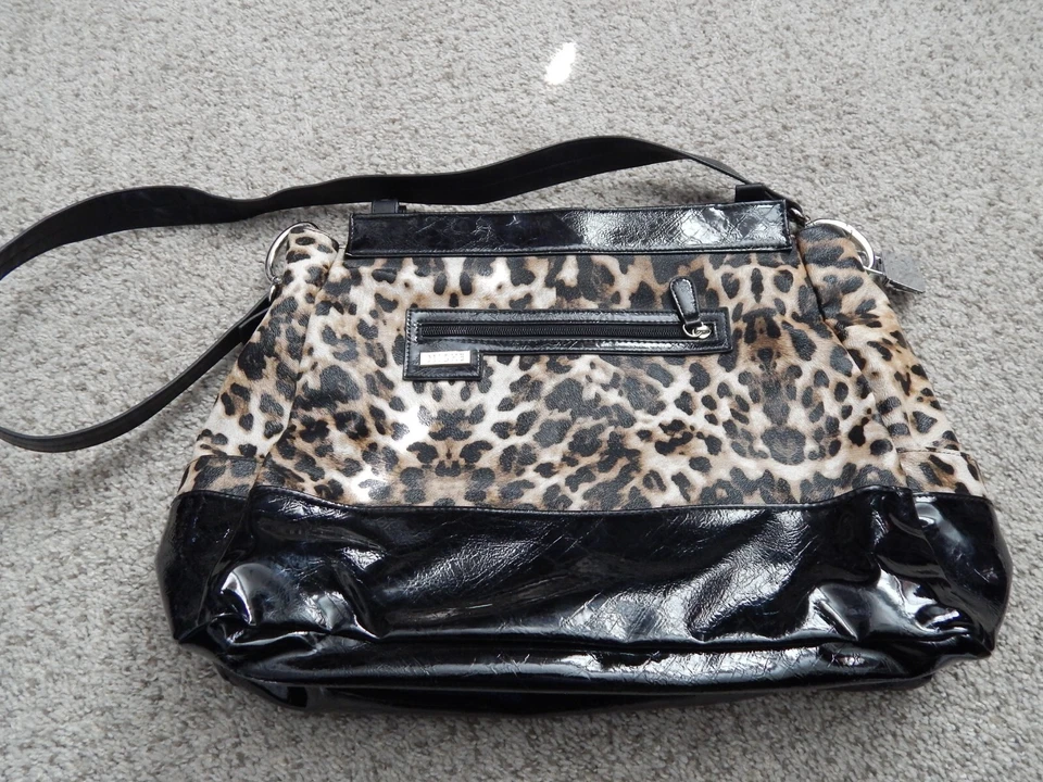 MICHE TEREASA WOMEN'S PURSE SHELL CHARM SET SHOULDER BAG FAUX LEATHER LEOPARD - Image 1 of 4