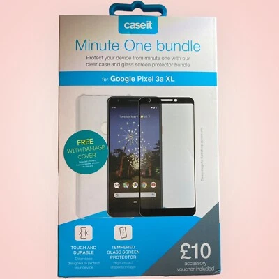 Funda Carcasa Transparente Google Pixel 3 3XL 3a XL + Protector Pantalla Cristal Daños Caseit Foto 1 de 2