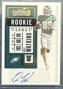 Boleto de novato Panini Contenders #164 2020 Quez Watkins automático - Imagen 1 de 2