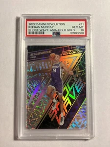 2022-23 Panini Revolution Keegan Murray Asia Shockwave Gold /10 RC Rookie PSA 10 - Picture 1 of 2