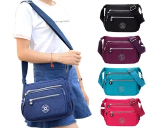 Mujeres Impermeable Mensajero Multi-Pock Bandolera Bolso de Mano Bolso de Hombro Damas Cartera - Imagen 1 de 12
