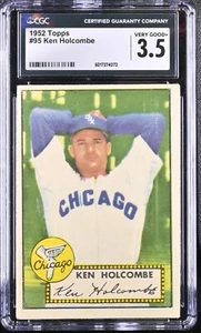 1952 Topps #95 Ken Holcombe Chicago White Sox - CGC 3.5 VG+ - Picture 1 of 2