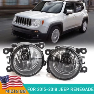 Luz antiniebla de conducción para Jeep Renegade 2015-2018 con bombillas par de lentes transparentes - Imagen 1 de 14