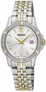 NEW* Seiko SUR732 Silver Dial Ladies Stainless Steel Watch MSRP $260 - Picture 1 of 2