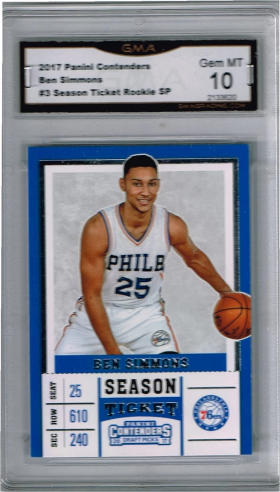 2017 Ben Simmons Panini Contenders Season Ticket  Gem Mint 10 #3 SP - Image 1 of 1