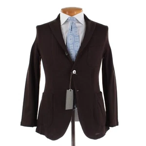 Boglioli Pulloverjacke Größe Medium in einfarbigem Braun 100 % Baumwolle hergestellt in Italien neu mit Etikett - Bild 1 von 7