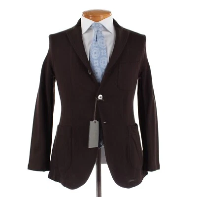 Chaqueta Suéter Boglioli Nueva Con Etiquetas Talla Mediana En Marrón Sólido 100% Algodón Hecha en Italia Foto 1 de 4