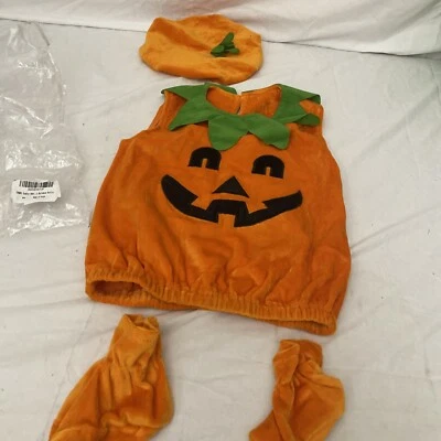 Tuenos Niños 3 Piezas Calabaza Halloween Disfraz con Sombrero y Zapatos S Foto 1 de 4