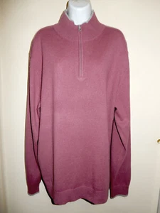 SUÉTER NEIMAN MARCUS 100% CACHEMIRA MALVA CUELLO SIMULADO CREMALLERA MANGAS LARGAS XXL - Imagen 1 de 12