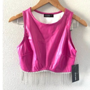 Camiseta sin mangas LIZ & SARA rosa intenso halter - Imagen 1 de 4