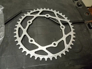 Rennen Pentacle 5-Bolt Chainring - Silver - 44T - BMX - RACE - 7075 Al- 110mm - Picture 1 of 5