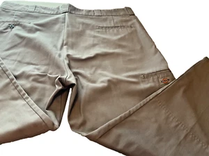 DICKIES Industrial Work Pants Reinforce Dbl Knees Straight 5 Pocket Gray *43x29 - Picture 1 of 21