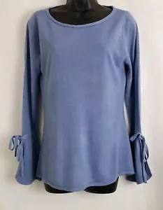 Roz & Ali Pullover Blau Glockenband Langarm Gr. S Neu mit Etikett - Bild 1 von 9