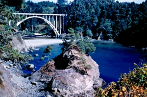 Vintage 1959 RUSSIAN GULCH CALIF Bridge Kodachrome Print Travel Photo 8 X 10 - Picture 1 of 1