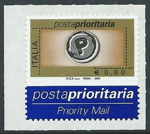 2004 ITALIA POSTA PRIORITARIA 80 CENT TIPOGRAFICA MNH ** - ED - Foto 1 di 1