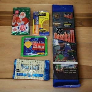 1995 MLB Baseball Card Packs Lot Topp Stadium Club Fleer Upper Deck Stickers NEW - Picture 1 of 16