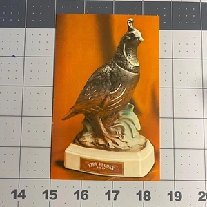 Postal Ezra Brooks Decantador California Codorniz Años 70 Sin Publicar Cromo - Imagen 1 de 2