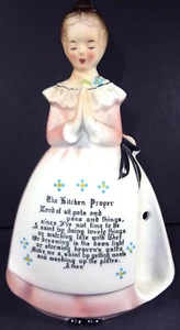 1950's Enesco Imports Mother In The Kitchen Prayer Girl 6"t Egg Timer (No Timer) - Picture 1 of 8