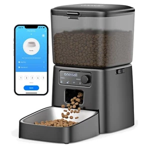 Futterautomat Katze Edelstahl WiFi APP Steuerung Trockenfutter 3,5L - Bild 1 von 12