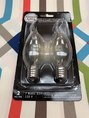BRAND NEW Vintage Lighting Edison Style Flame Candlestick Bulbs SET of 2 ❤️sj3j - Image 1 of 4