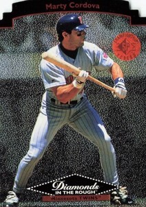 Marty Cordova Die-Cut Diamonds In The Rough Upper Deck 1995 Baseball Card #8
