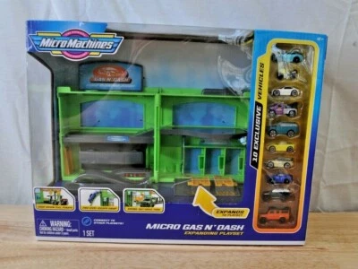 Micro Machines Micro Gas N' Dash Expanding Playset W/ 10 Exclusive Vehicles-2021 - Image 1 of 4
