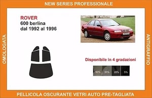 pellicola oscurante vetri pre tagliata rover 600 berlina dal 92-96 kit post - Imagen 1 de 1