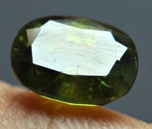 Top Green Sphene Titanite Natural Loop Clean Gemstone for Ring Gift 3.50 Ct - Picture 1 of 9