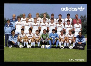 Tarjeta original del equipo 1 FC Nürnberg 1985-86 + A 195507 OU - Imagen 1 de 2