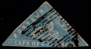 1861 Cape of Good Hope 4d Pale Milky Blue WOODBLOCK SG 14 FU Cat. £2,750.00 - Picture 1 of 1